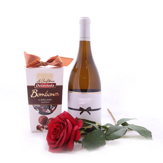 Romantic Touch: Chocolate Truffles & Imported White Wine