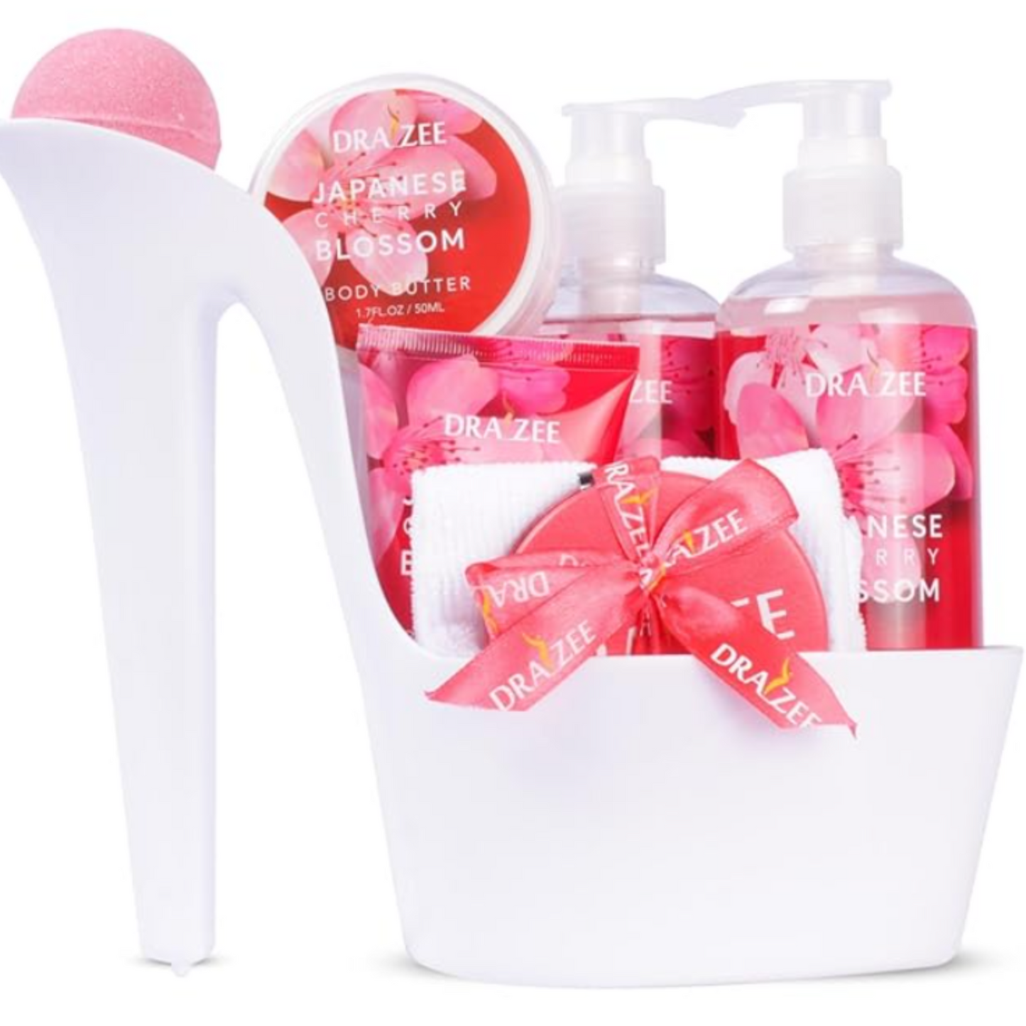 Bath and Body: 8 Pcs Luxury Rose Scented Heel Shoe Spa Gift Set