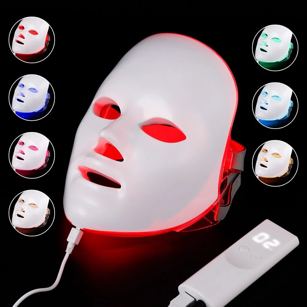 7 Colors LED Photon Therapy Facial Mask with Precision