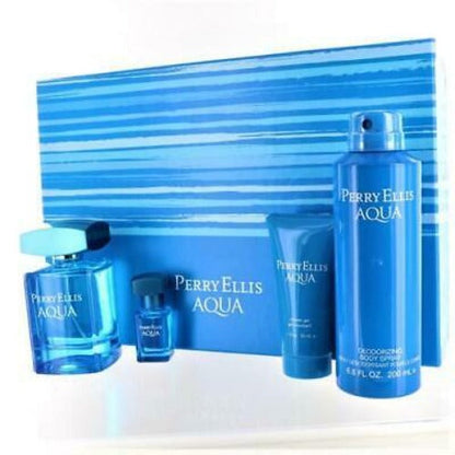 Perry Ellis Aqua 4 Piece Gift Set