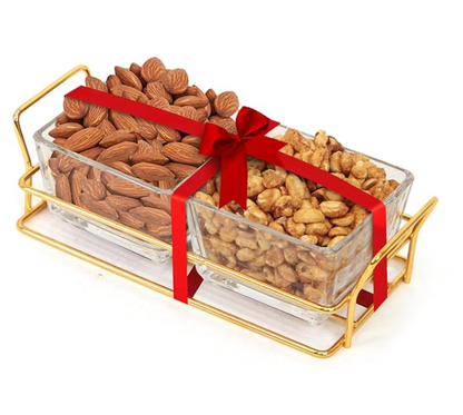 7-Section Nuts Gift Basket - Fresh Roasted Variety Platter